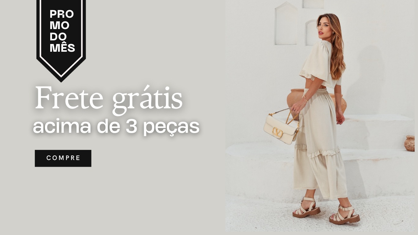 Frete Grátis acima de 3 peças