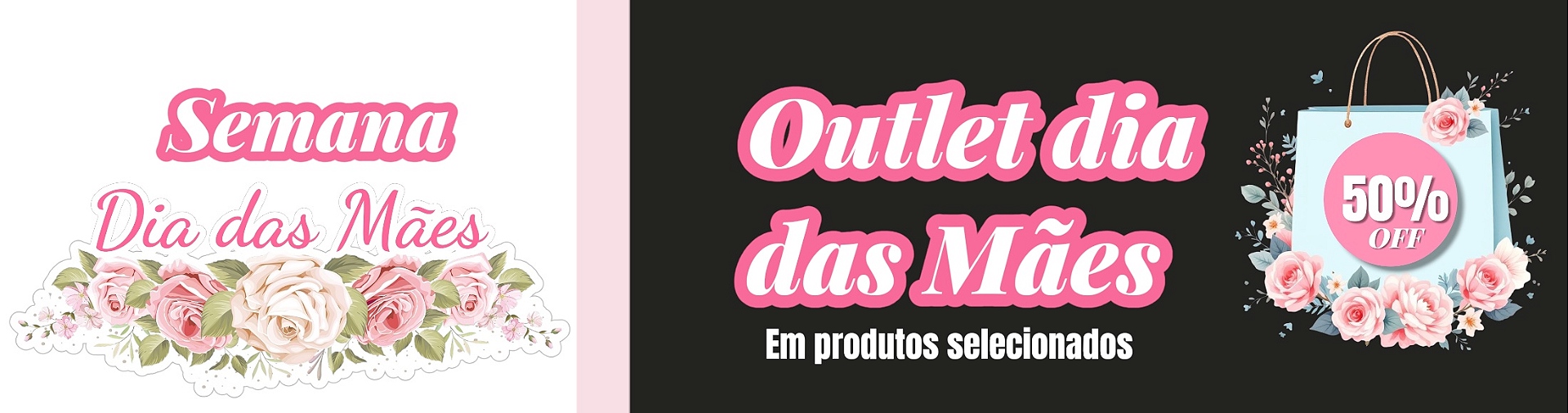 Mães 50% OFF carimbos