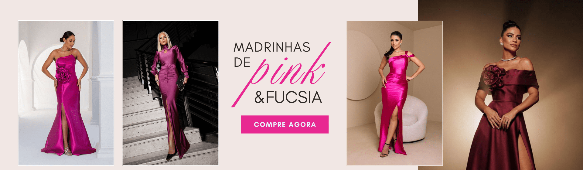 Madrinhas de pink/fucsia
