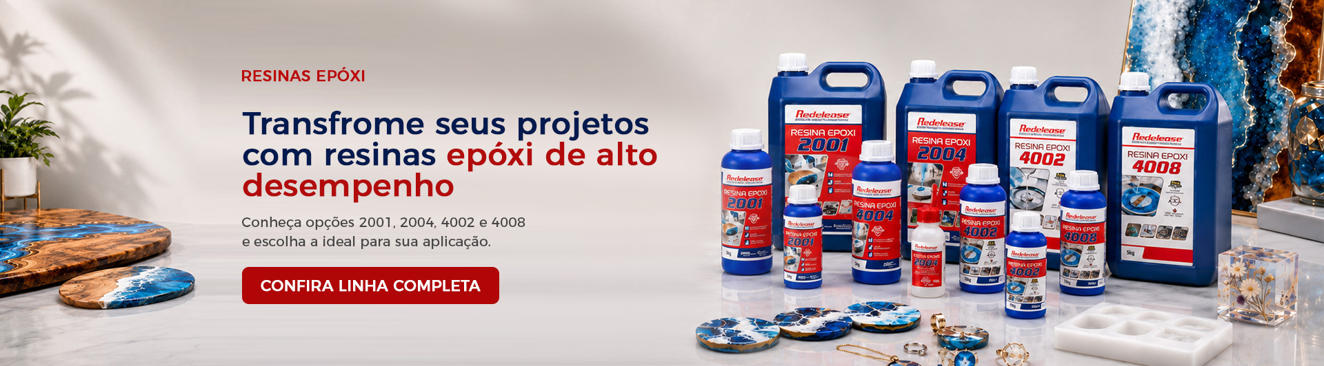 Resina Epoxi Linha Completa