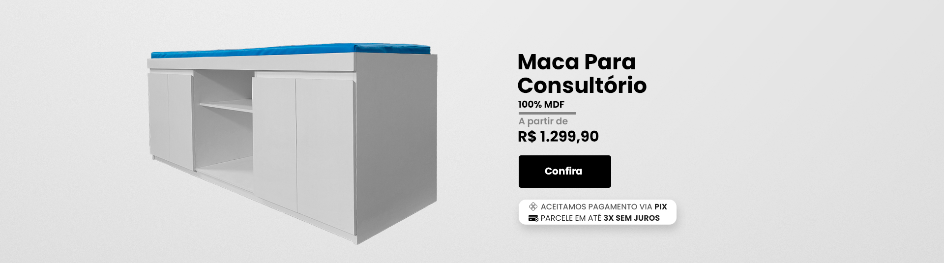 Maca Para Consultório Branca 4 Portas