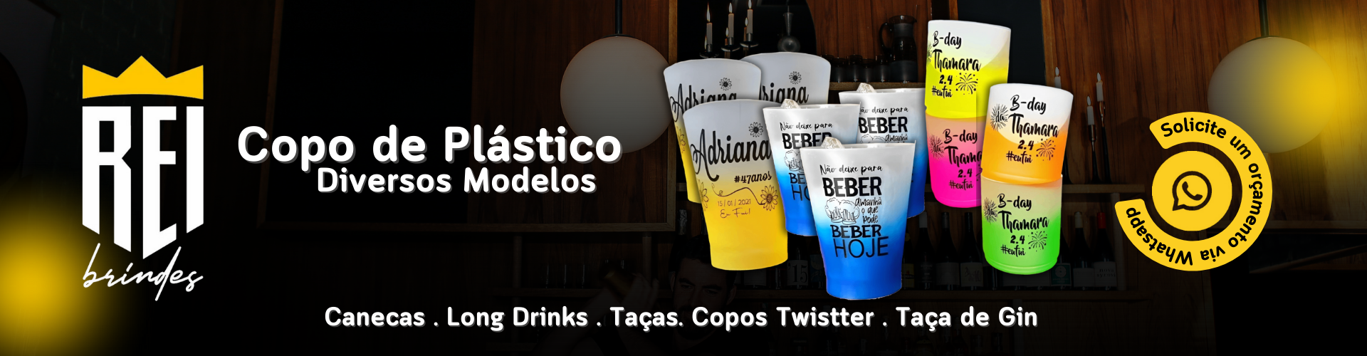 COPO DE PLÁSTICO PERSONALIZADO
