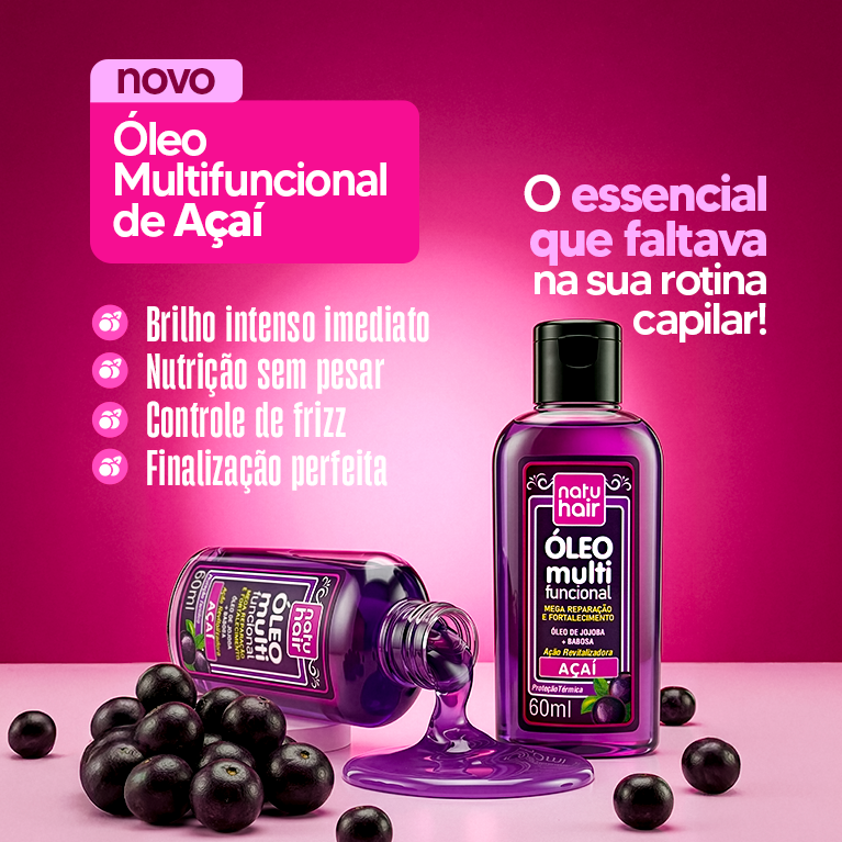 Banner lançamento Óleo de Açai - mobile