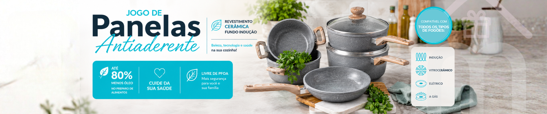 Panelas Revestimento Cerâmica Fundo Indução