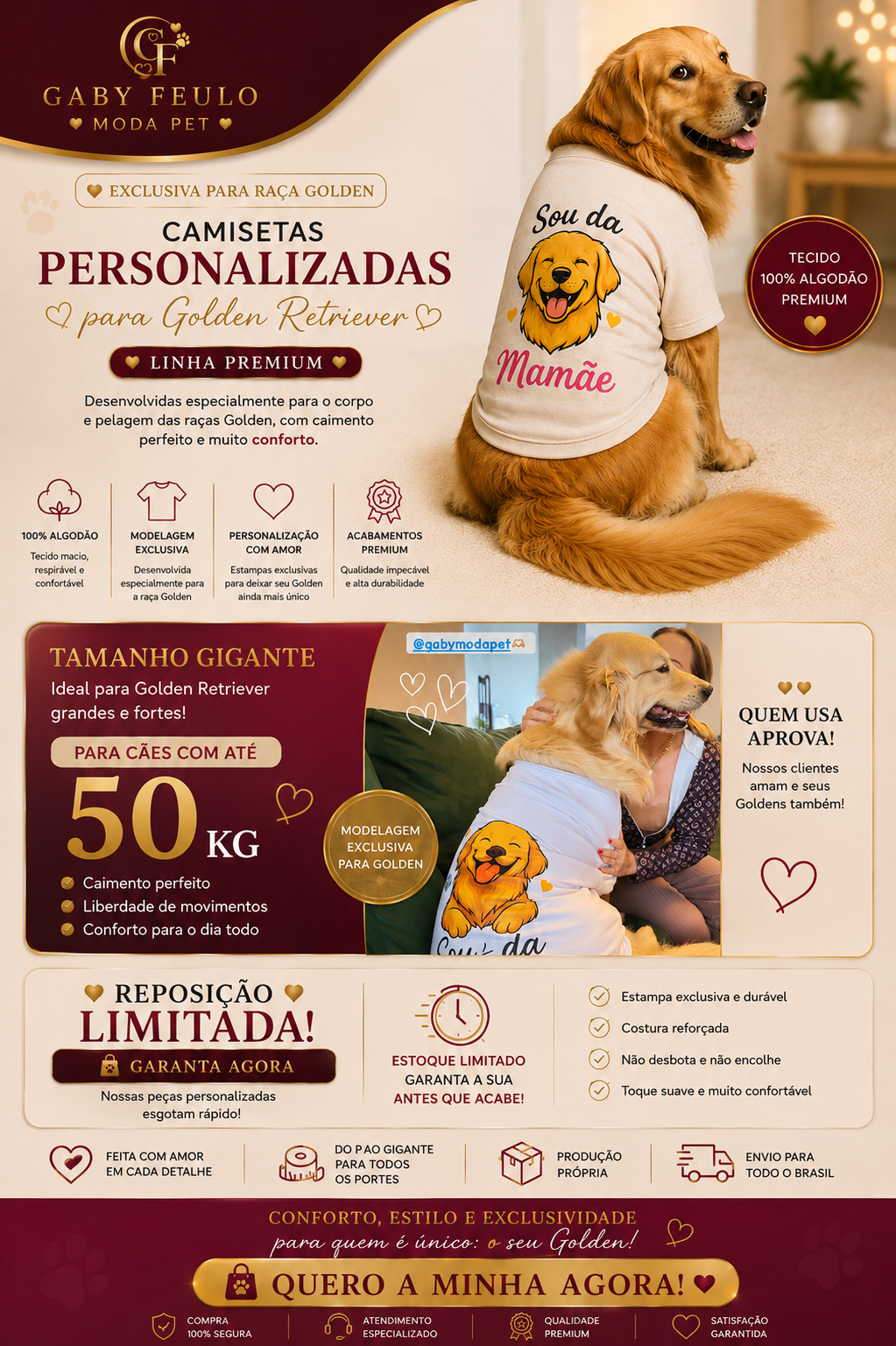 VENDAS CAMISETAS GOLDEN