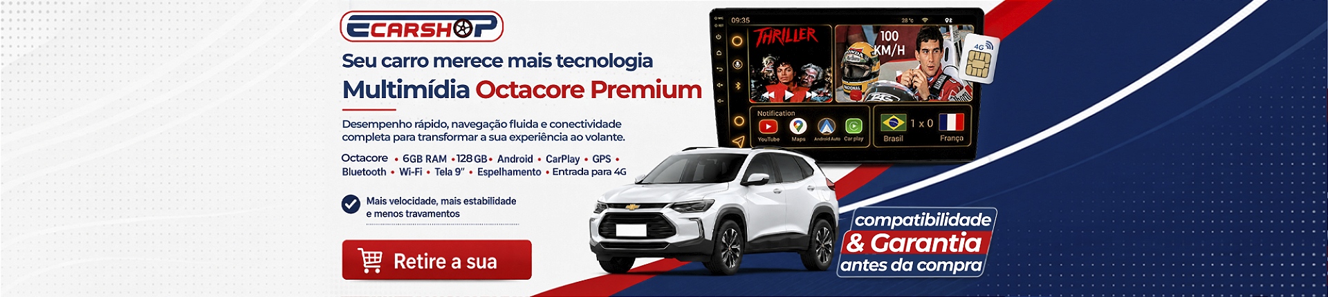 Banner Lançamento Octa-core 6Gb 128Gb