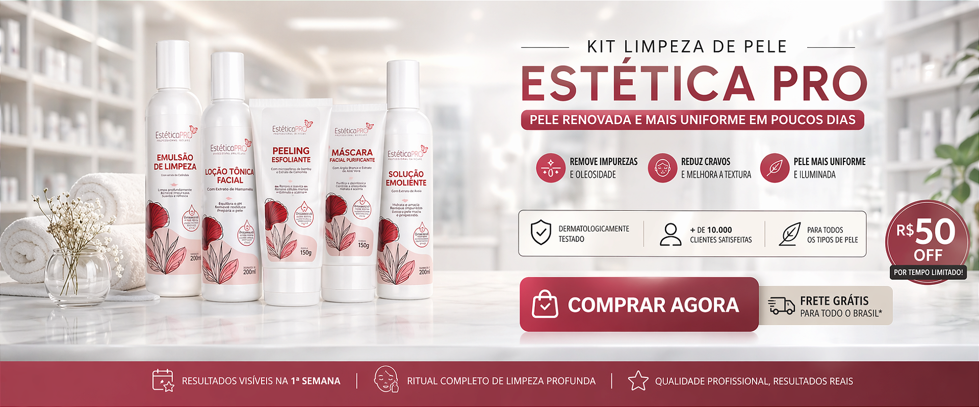 Kit Limpeza de Pele Estética PRO