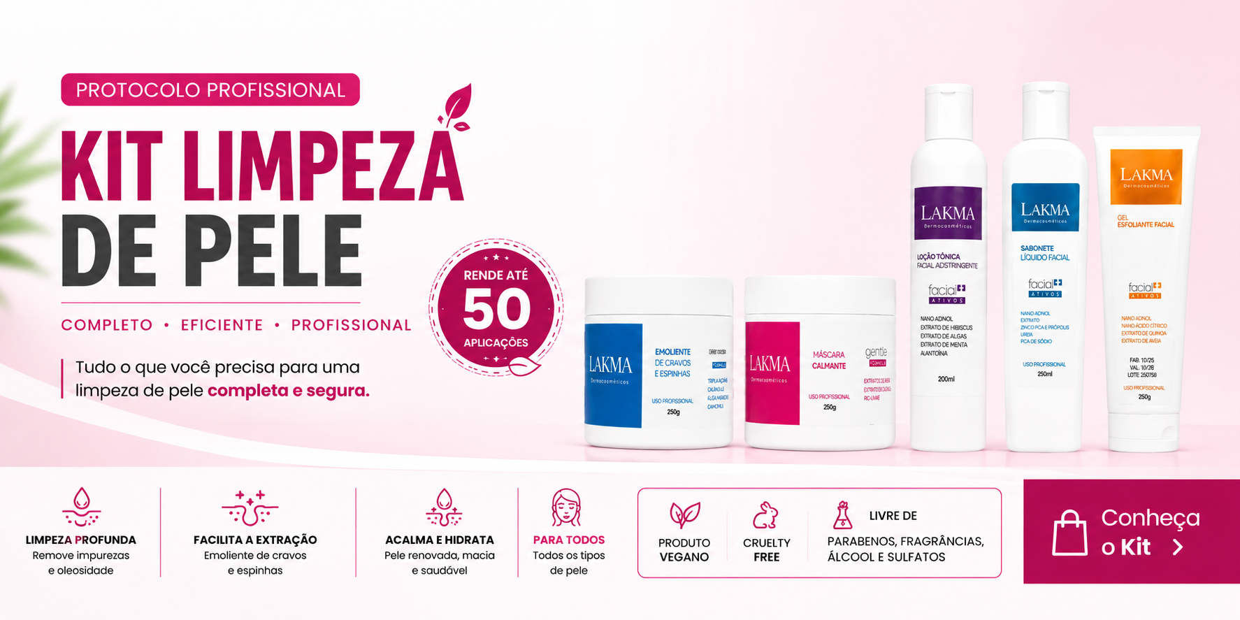 Kit Limpeza de Pele Lakma