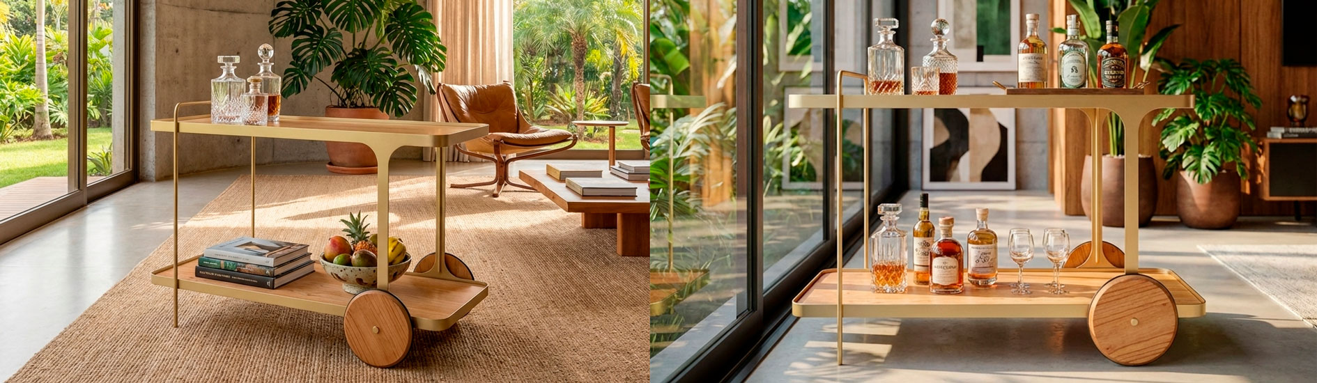 Carrinho Bar Cinamomo Natural