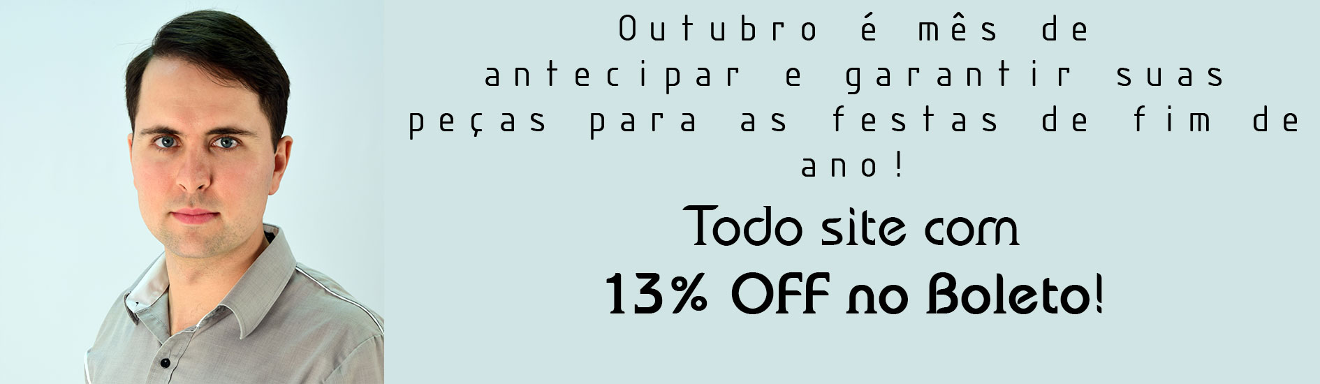 Outubro 13% Off no Boleto @desktop