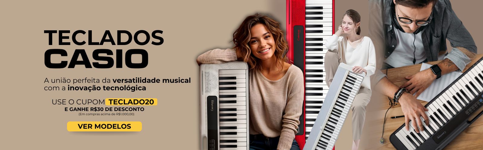 Banner site teclados Casio