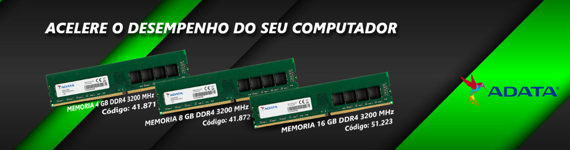 Toda Linha de Memórias e SSDs ADATA você só encontra aqui