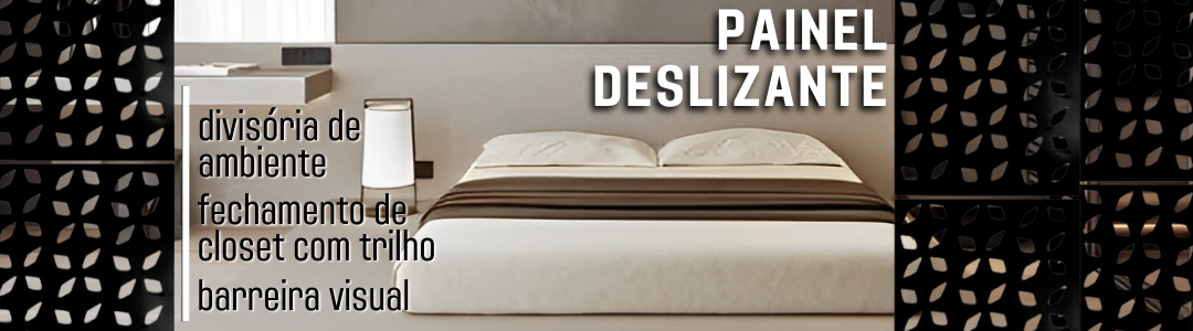 PAINEL DESLIZANTE - 70CMX240CM - PRETO