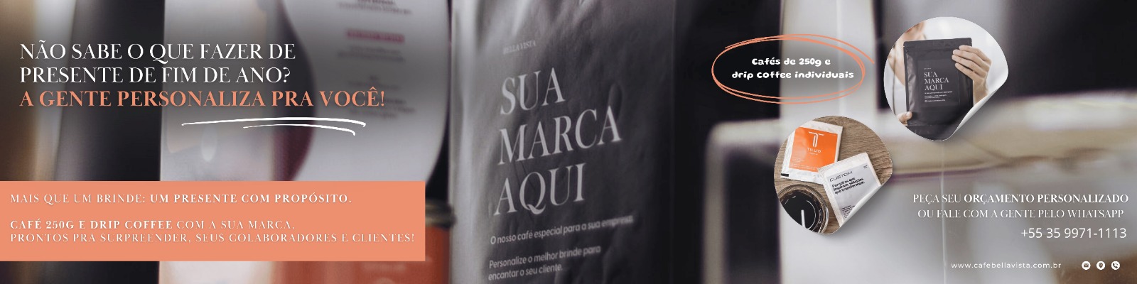 Fim de ano corporativo: cafés e drip coffee com sua marca