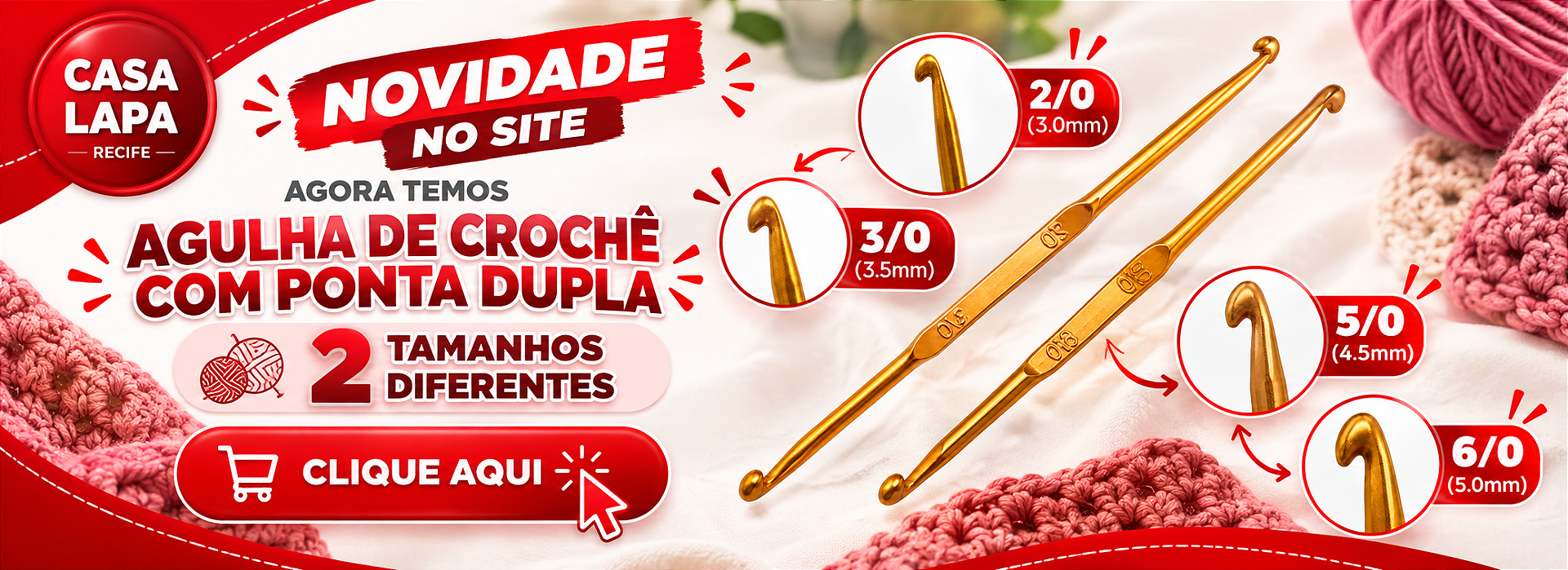 BANNER DAS AGULHAS DE CROCHÊ DUPLA