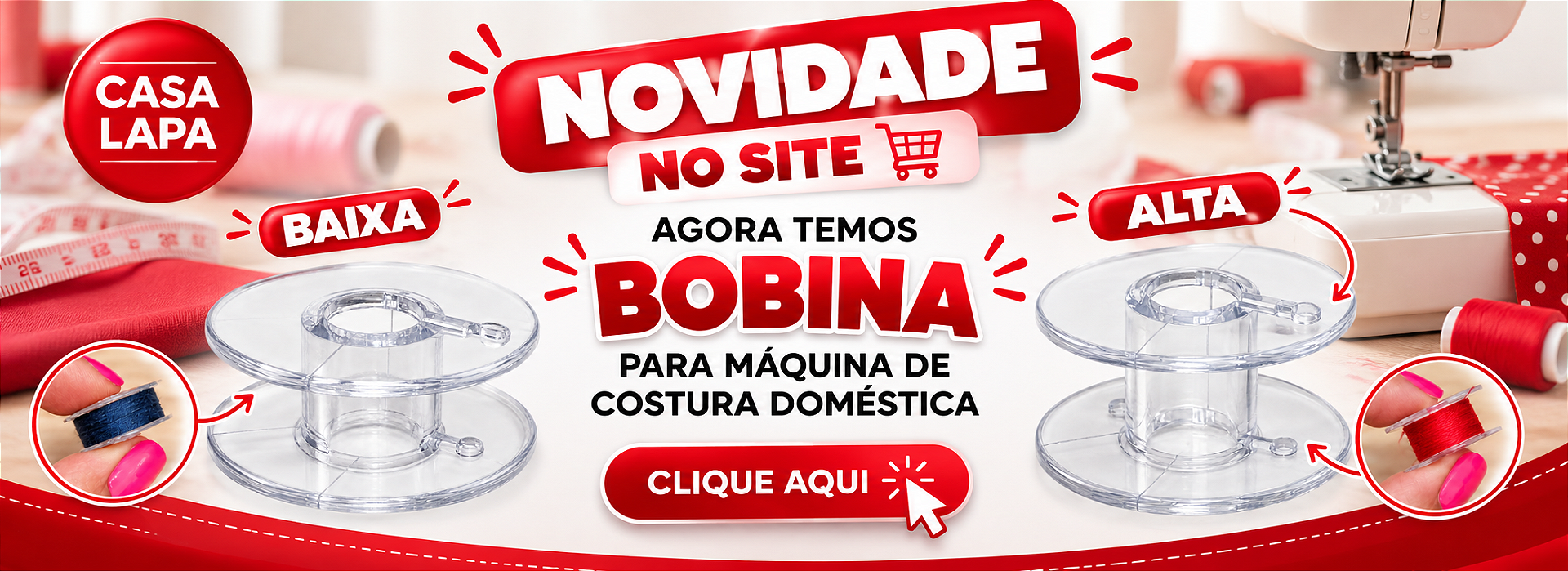 BOBINA PARA MÁQUINA DOMÊSTICA