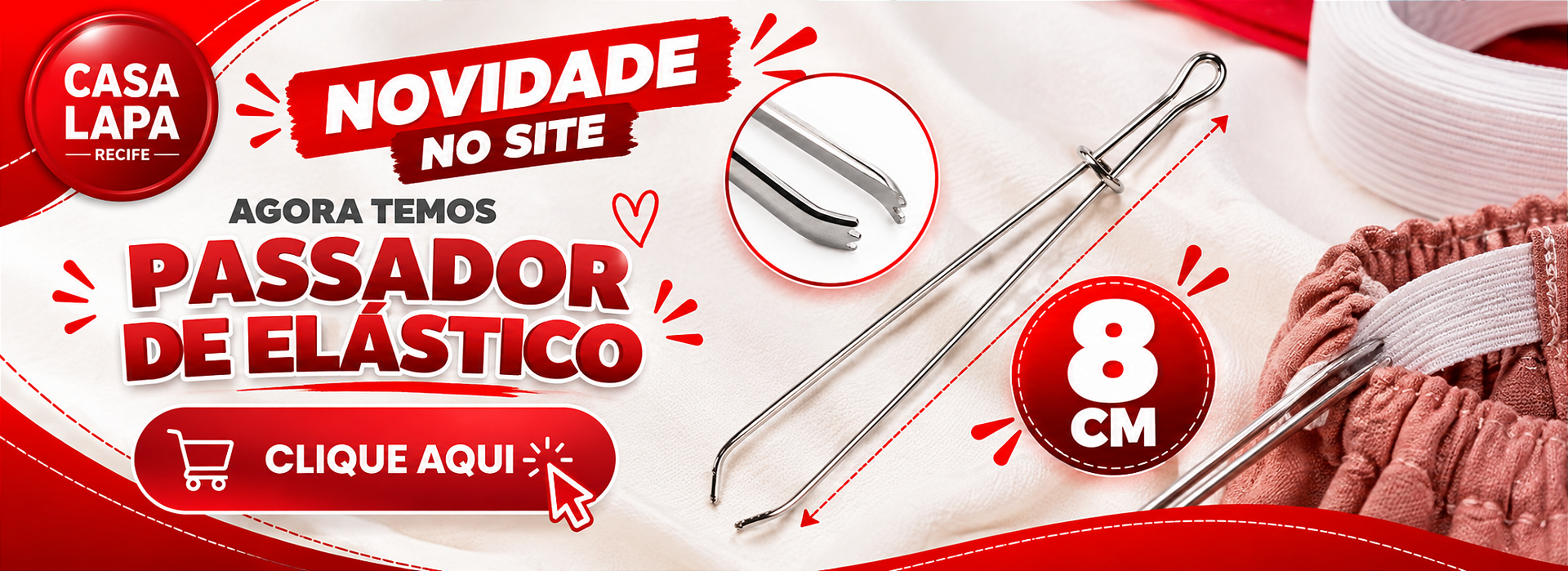 PASSADOR DE ELÁSTICO 8 CM