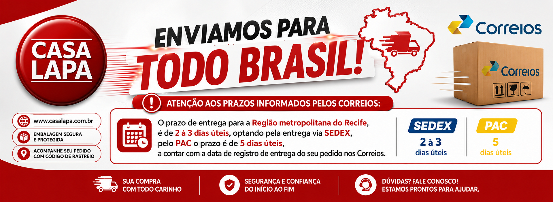 BANNER INFORMATIVO DOS CORREIOS