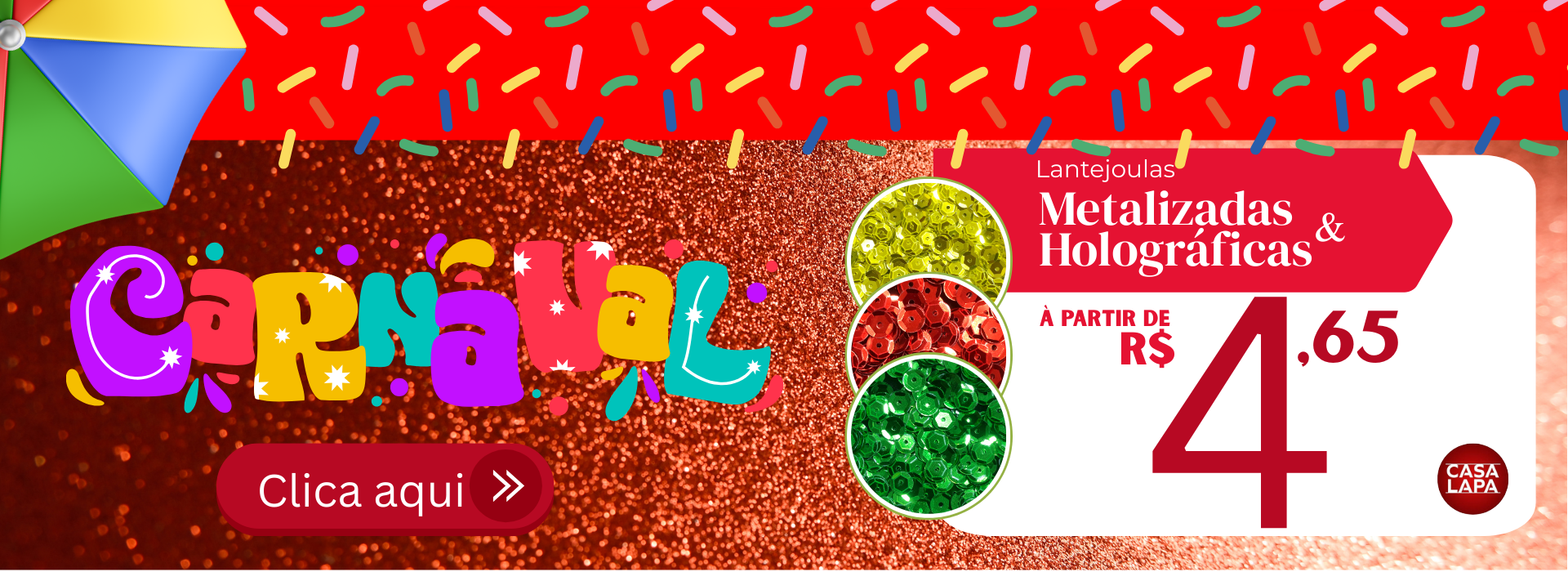 Lantejoulas metalizadas e holográficas