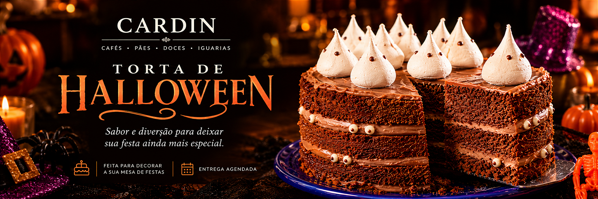 Doces de Festa Halloween Copacabana Leblon e Ipanema Café Cardin