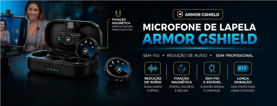 MICROFONE DE LAPELA ARMOS GSHIELD