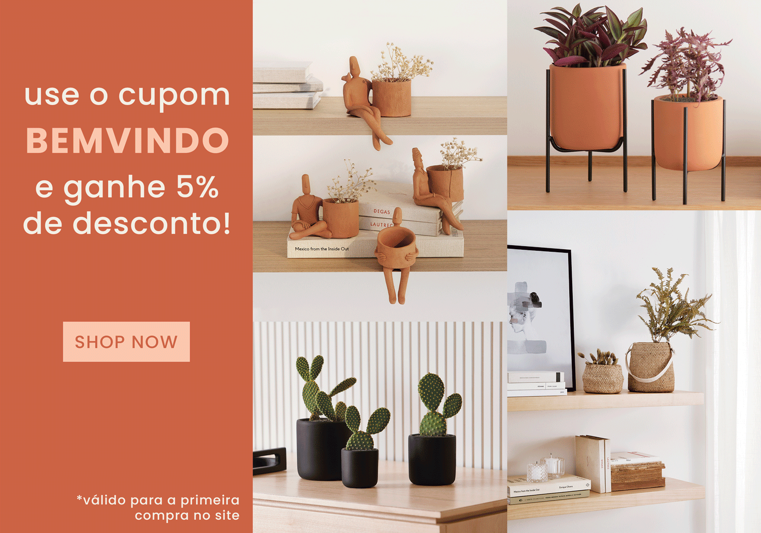 Bem Vindo 5%OFF mobile ambientado