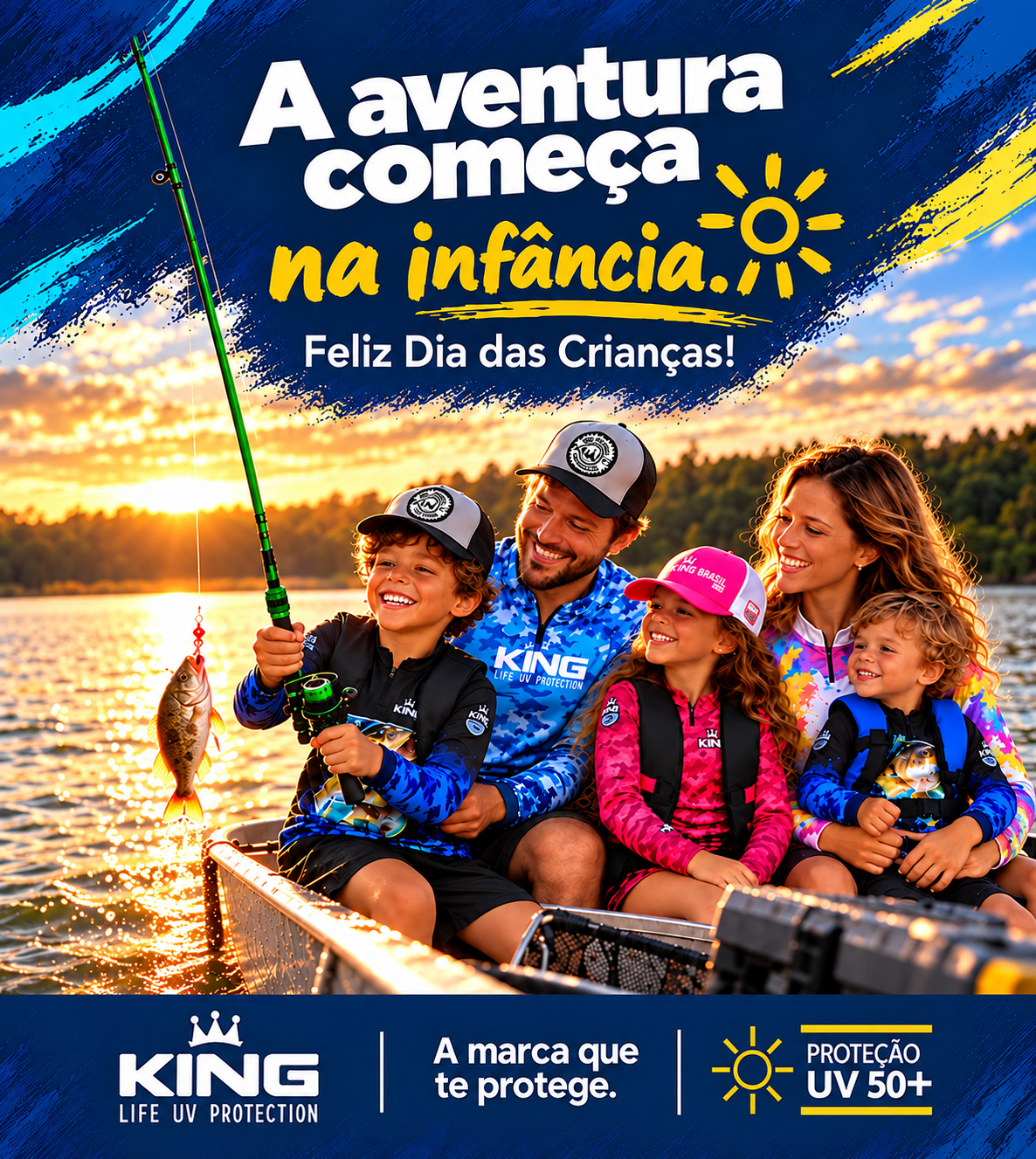 Família navegando ao pôr do sol - Mobile