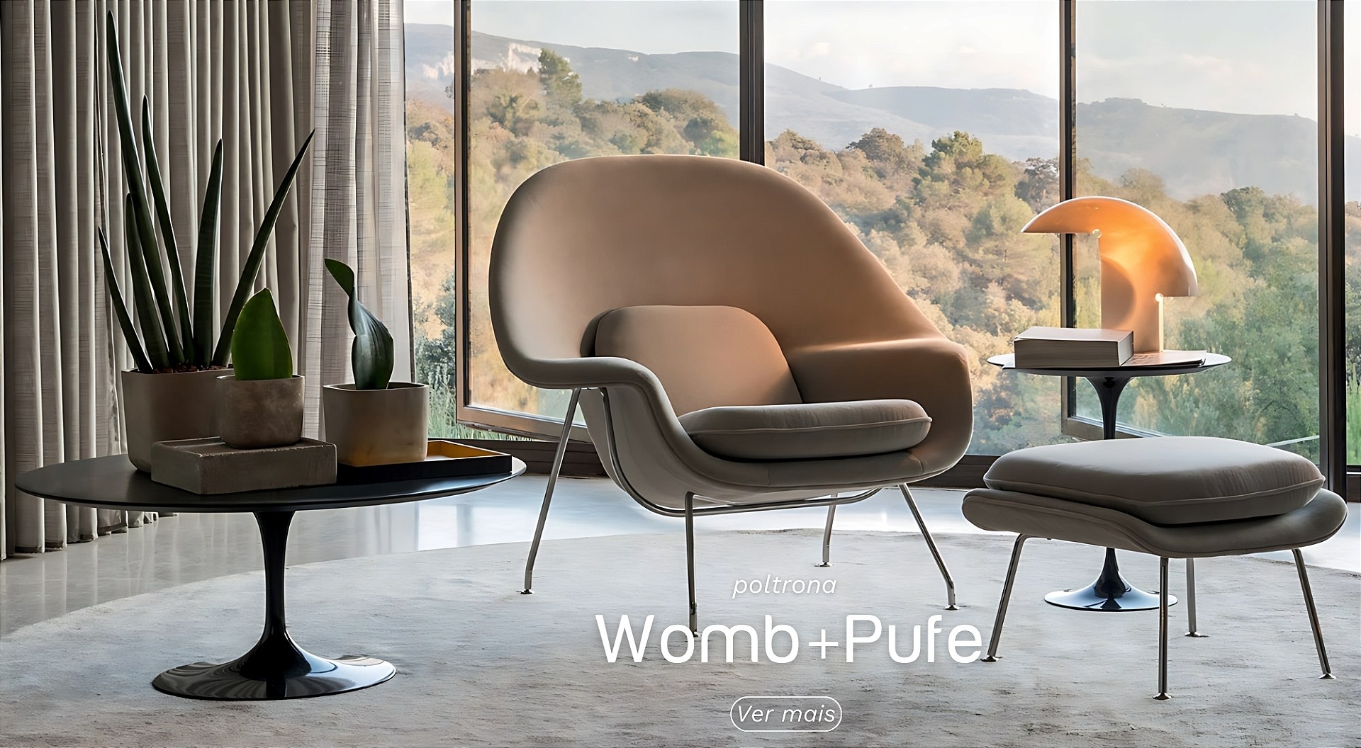 poltrona womb + pufe