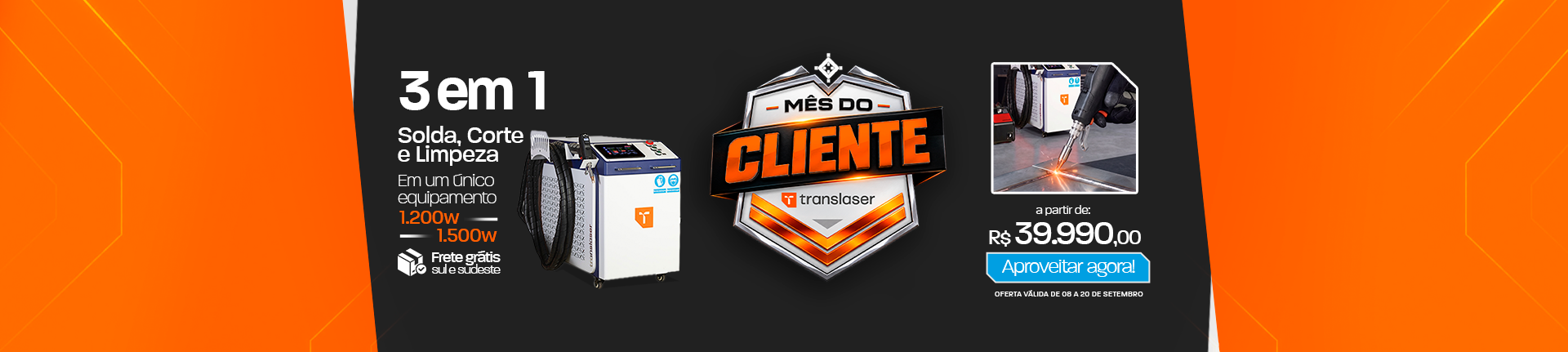 Mês do Cliente - solda 3 em 1 - 1200 e 1500