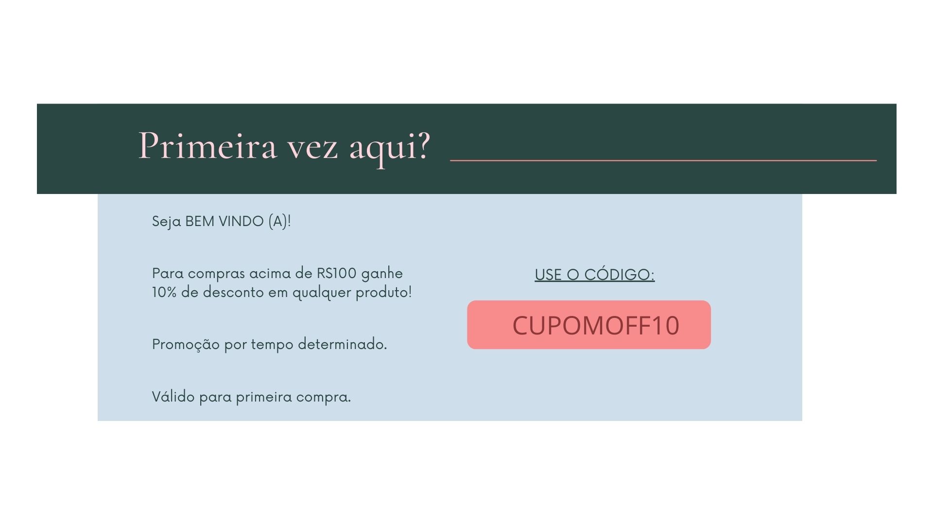 cupom 10 off