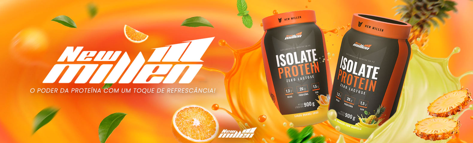 Isolate Protein Zero Lactose 900g - New Millen