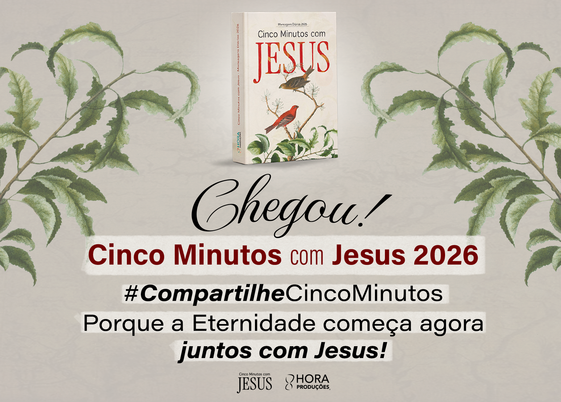 full banner cinco minutos com jesus 2026 mobile