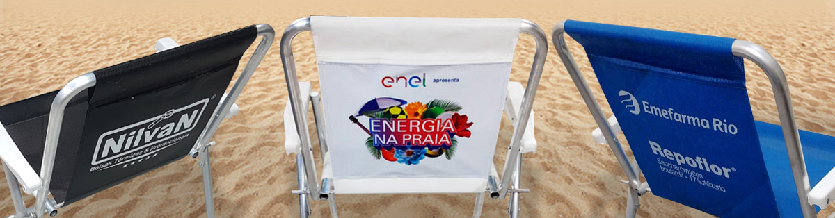 banner cadeira de praia promocional