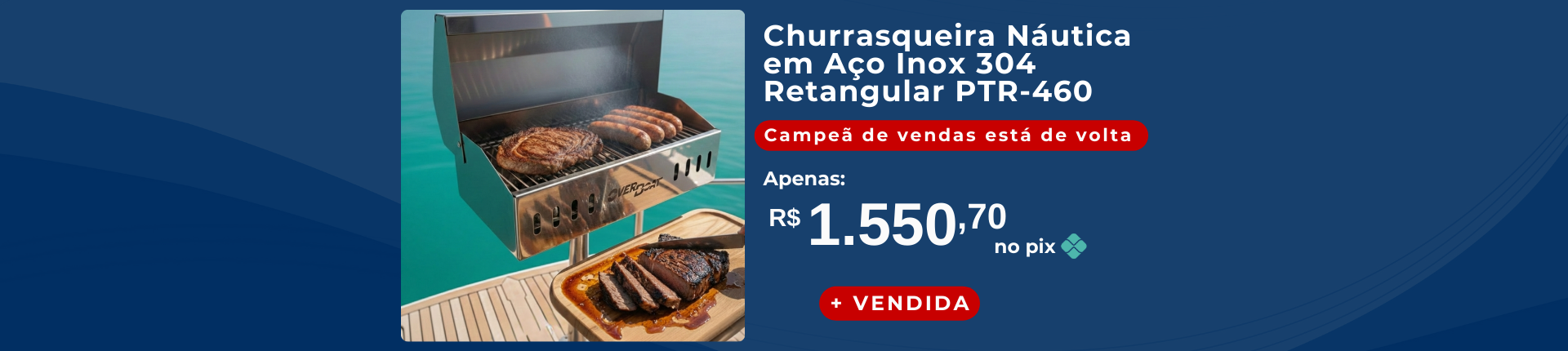 Full Banner Churrasqueira Náutica Retangular