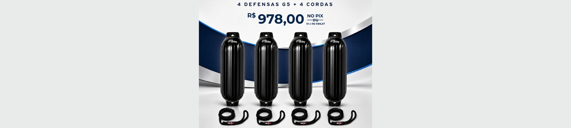 Kit 4 Defensas + 4 Cordas