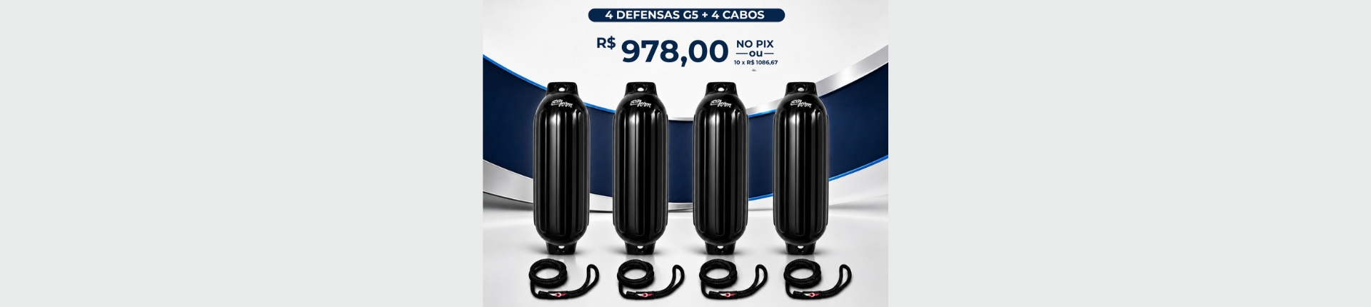 Kit 4 Defensas + 4 Cordas