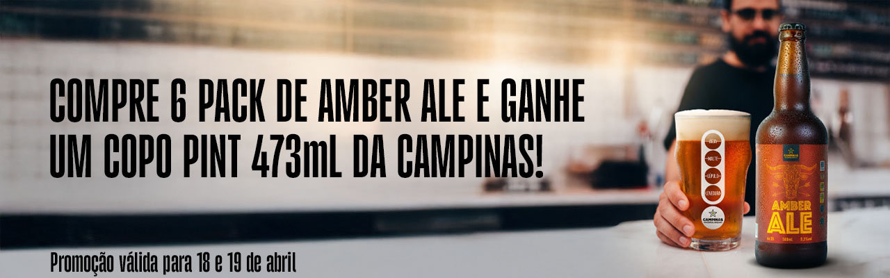 COMPRE 6PACK AMBER ALE E GANHE UM COPO