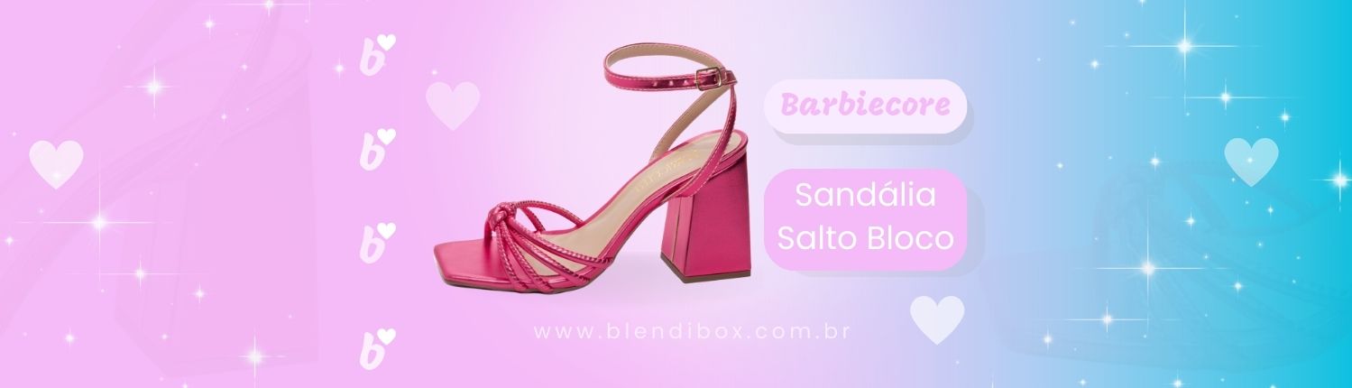 Sandália metalizada pink
