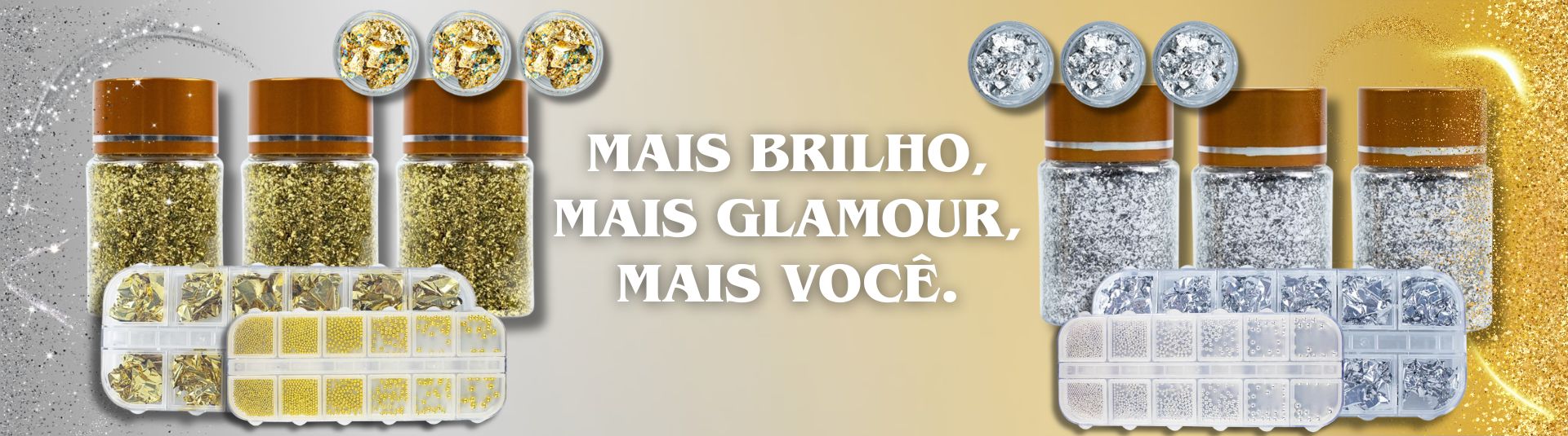 Brilho Prata e Dourado