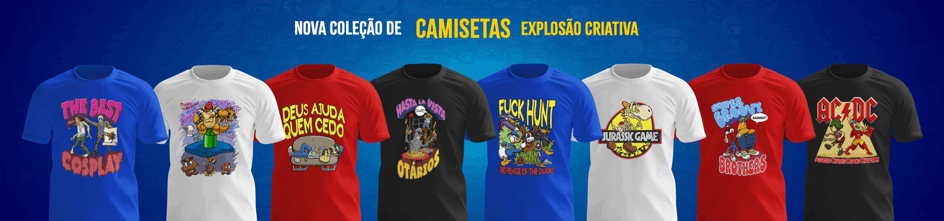 BANNER CAMISETAS ESTAMPAS COLORIDAS