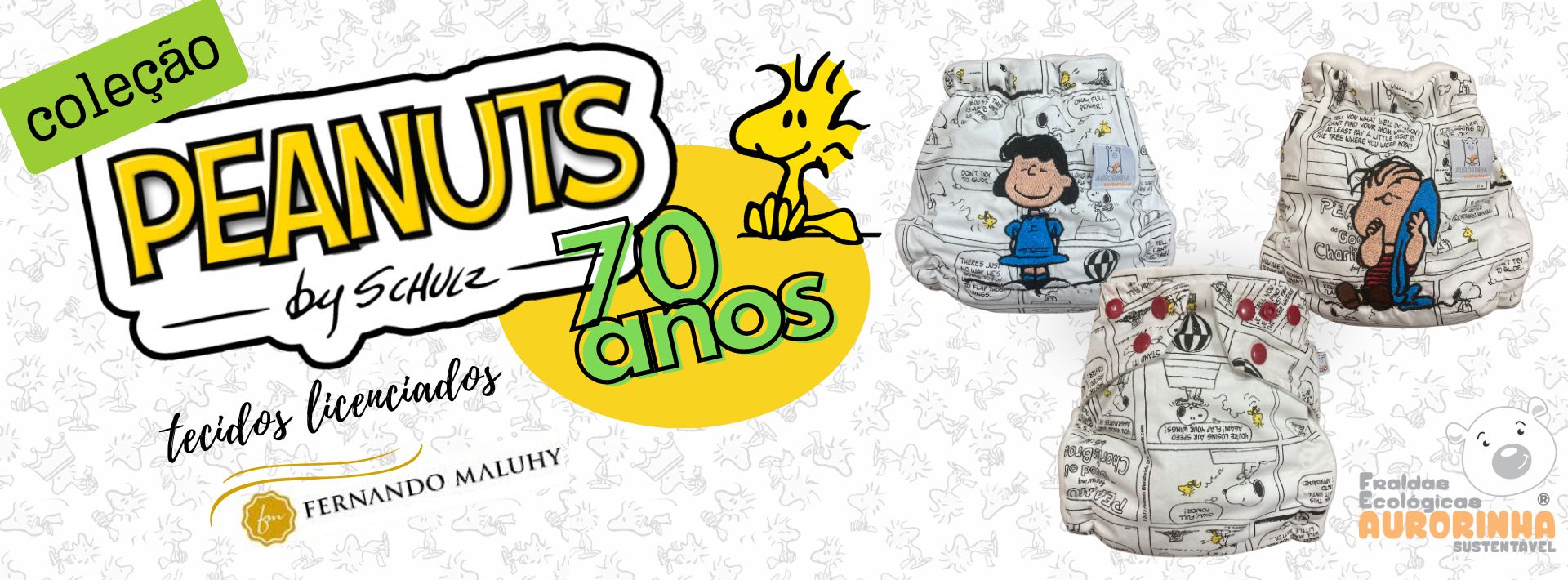 Coleção Fralda Ecológica Snoopy