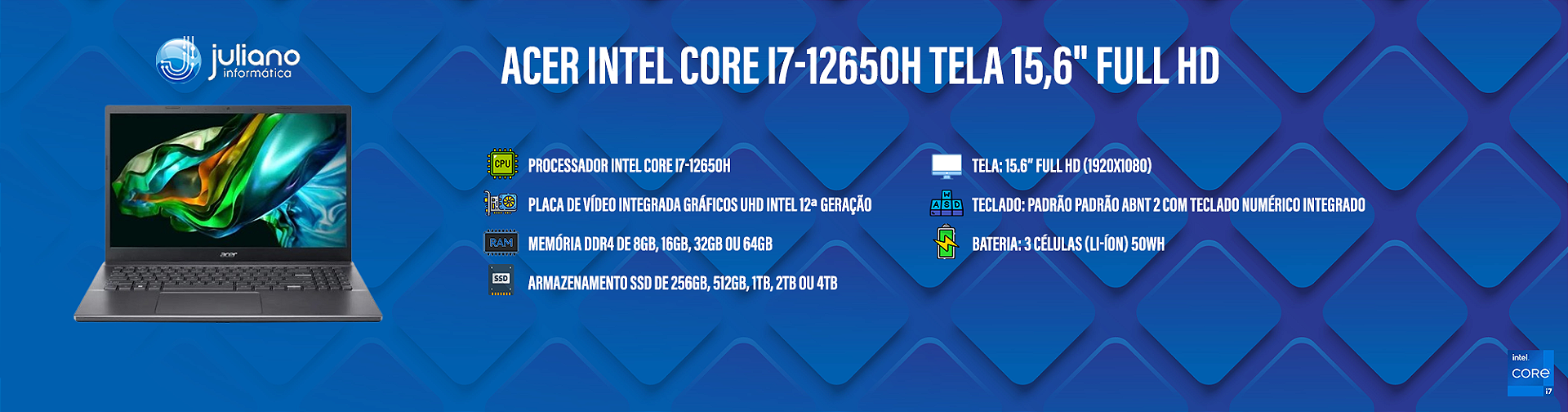 Acer i7-12650H