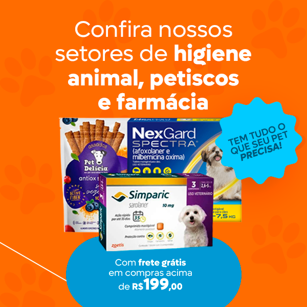 higiene animal, petiscos e farmacia mobile