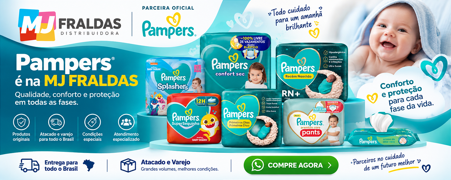 Pampers super sequinha