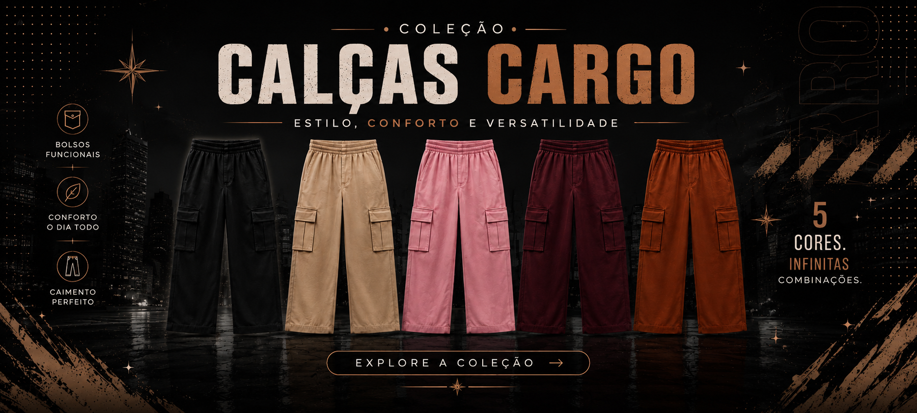 Coleção Calças Cargo