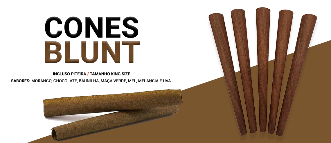 Cones de blunt com sabor