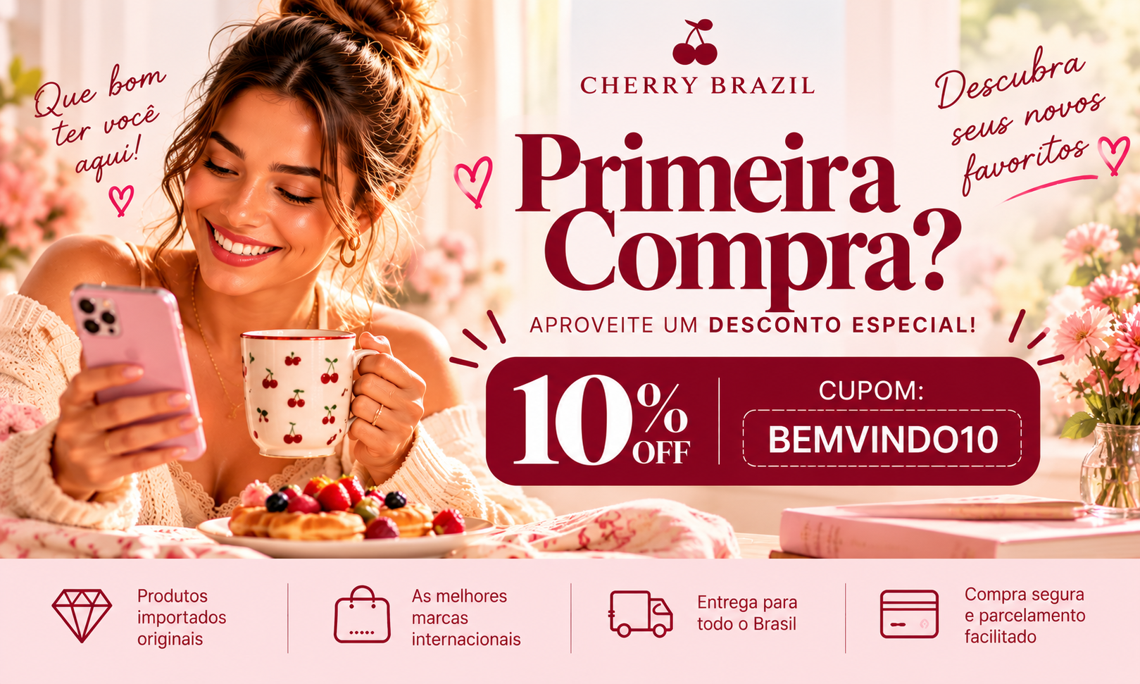 CUPOM BEMVINDO10 mobile