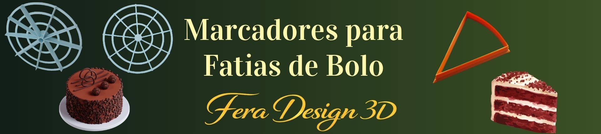 Marcador fatias bolo