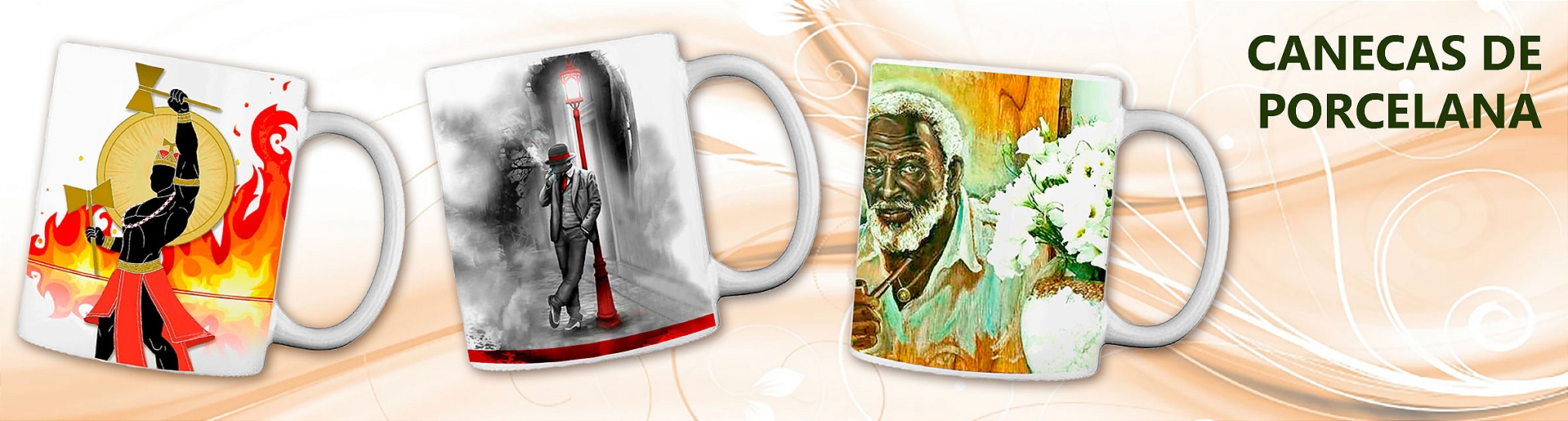 canecas de porcelana