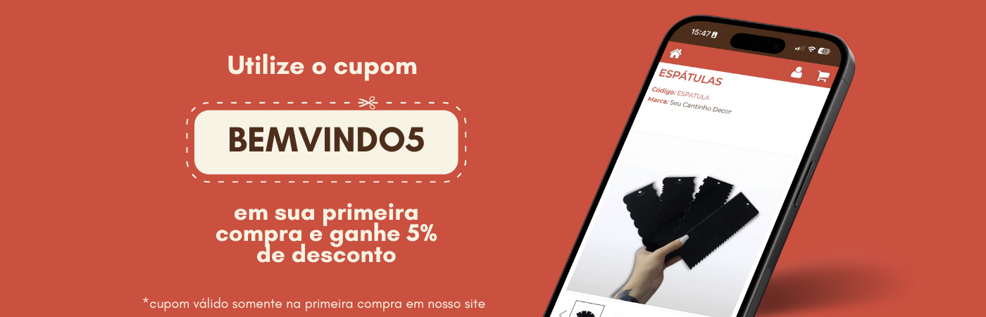 Cupom de desconto para primeira compra